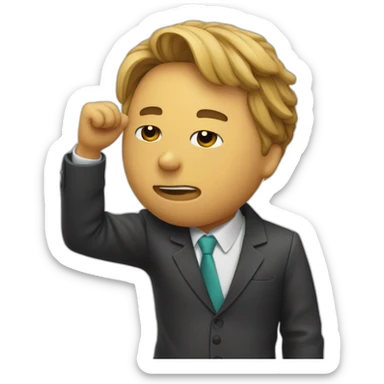 un mec qui fait un dab sticker