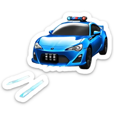 Fr-s Haunted Darth Vader’s dark pearl-blue race car, glowing light saber bumpers, wide rear wing, silver wheels  sticker