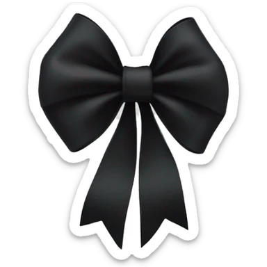 Black bow sticker