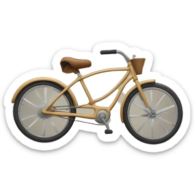 Bike shaped like a mustache sticker