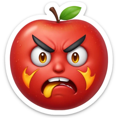 enraged emoji (apple the company styled ) sticker