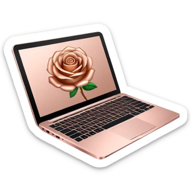 Rose gold laptop sticker