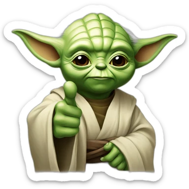 Yoda Thumb up  sticker