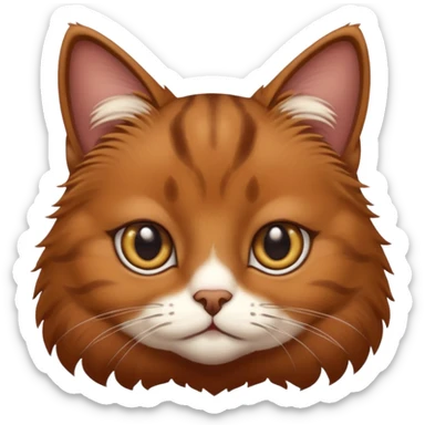 Estetic sticher brown cat sticker
