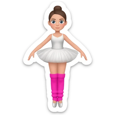 ballerina with leg warmers sticker
