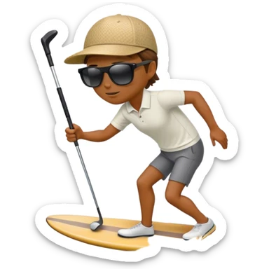 Surf golfing  sticker