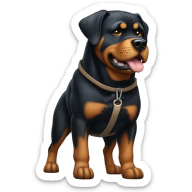 Rottweiler hauling something  sticker