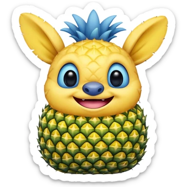 Pineapple Disney stitch sticker