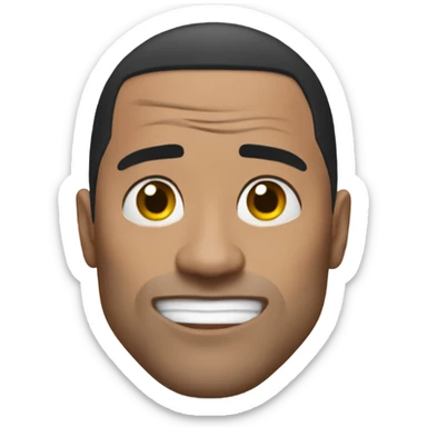 The rock raised eyebrows sticker