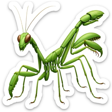 Praying mantis sticker