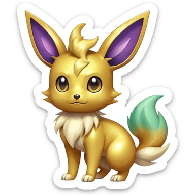 Shiny-Eeveelution-Cute-Fakemon-Poison-fusion full body sticker