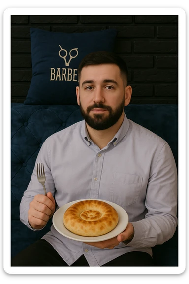 birinchidagi odamni yuziga 2 rasmdagi odamga juda uxshatib chizib bergin xuddu shunday non yen utirganini sticker