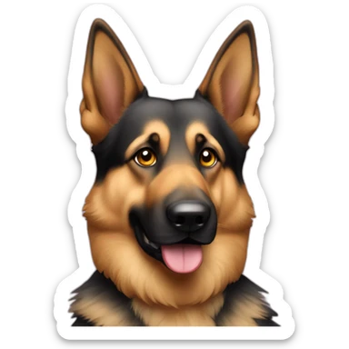 Berger allemand avec des Cœur dans les yeux sticker