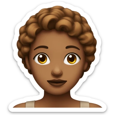 une femme voilée avec la peau un peu matte et les yeux marrons sticker