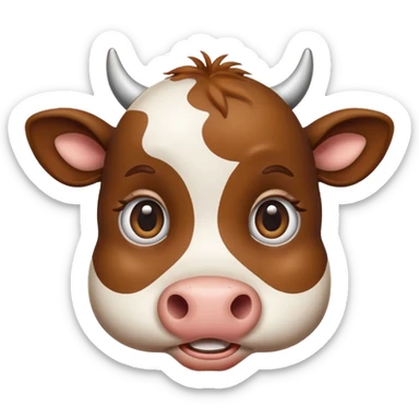 surprised cow emoji sticker
