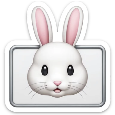 make a white billboard with the text “bun you” inside lt without a bunny just the text  sticker