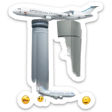 airplaes wth towers sticker