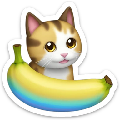banana nyan cat sticker