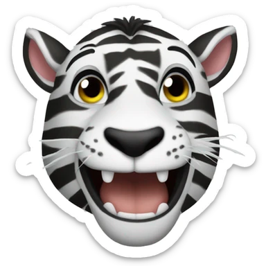 Cebra gritando sticker