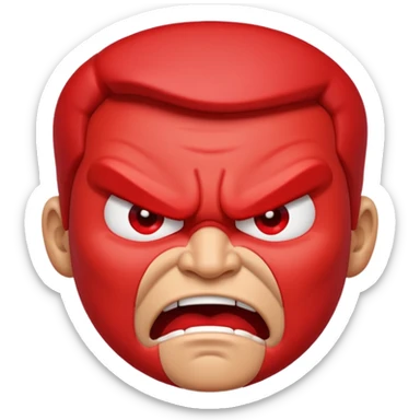 Angry face emoji sticker