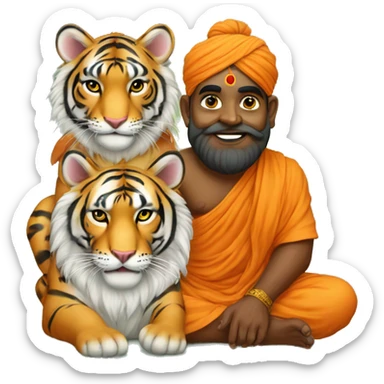 ayyappa swami with tiger sticker
