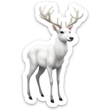 Majestic white deer sticker