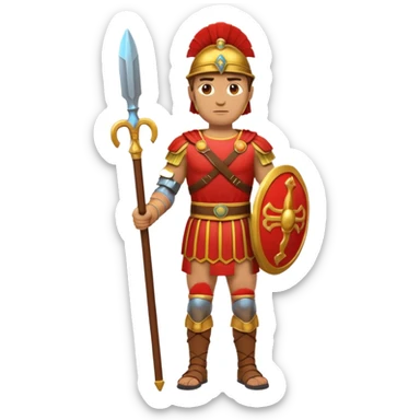emoji de soldado romano alto y fuerte cuerpo entero sticker
