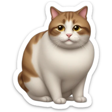 Cat fat sticker