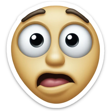 Distorted face sticker