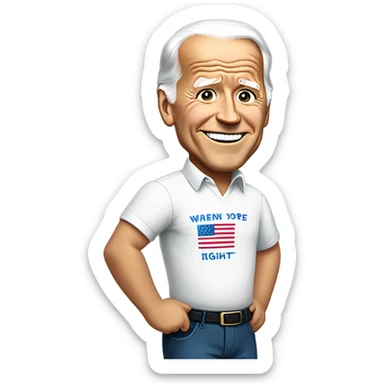 joe biden with women’s right shirt sticker