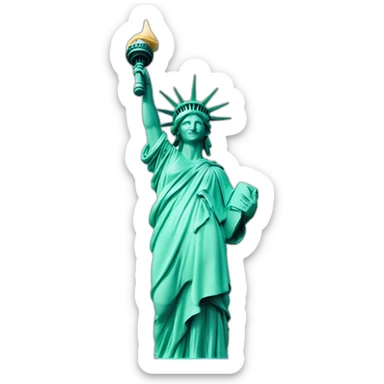 Statue de la Liberté qui fait des crêpes sticker