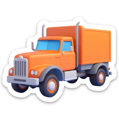 orange and gray truck sticker