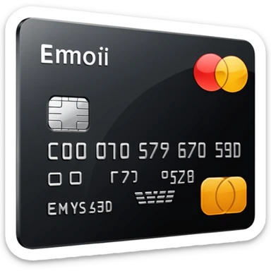 black credit card, no text, no numbers sticker