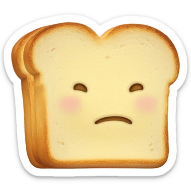 A slice of toast sticker