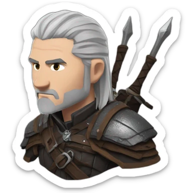 geralt on roach sticker