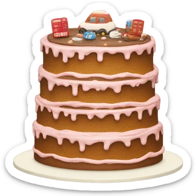 Double-decker cake in style of the Lambeth sticker