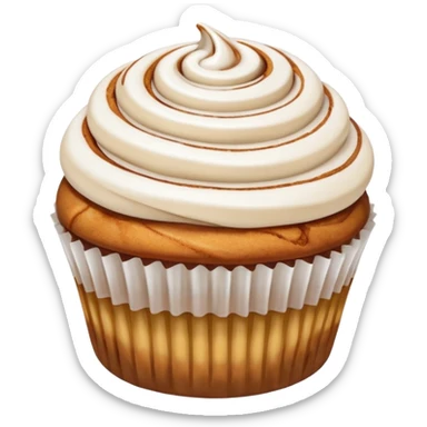 cinnamon roll cupcake sticker