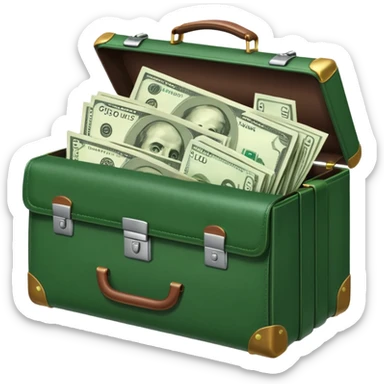 деньги торчащие из портфеля sticker