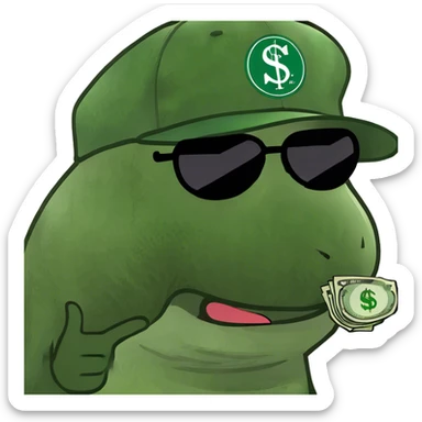 face tongue out with the saudi money symbol  sticker