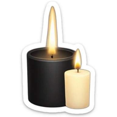 candle in a black jar sticker