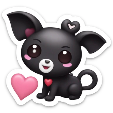 kuromi with a heart sticker