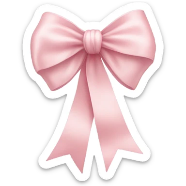 light pink ribbon sticker