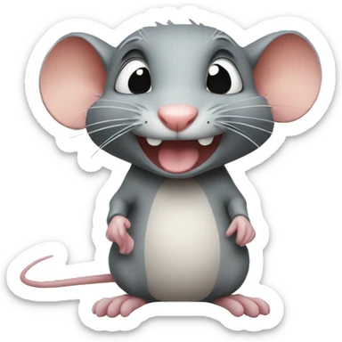 Mischievous rat sticker