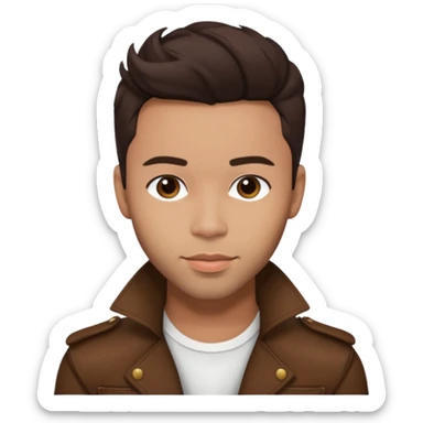 Prince Royce with dark brown hair sticker
