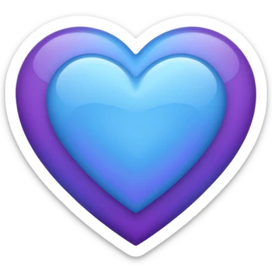 Mixed blue and Purple Heart sticker