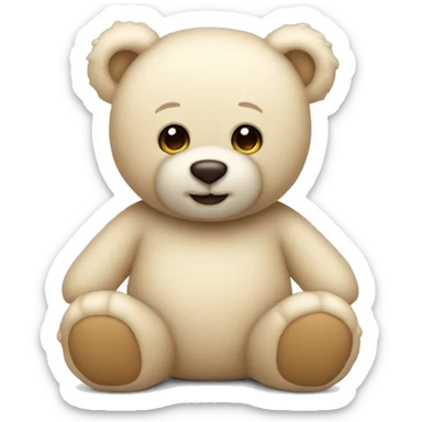 Cream colored teddy bear  sticker