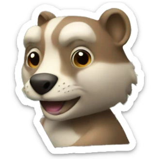 Animal takes a driving in the car  sticker