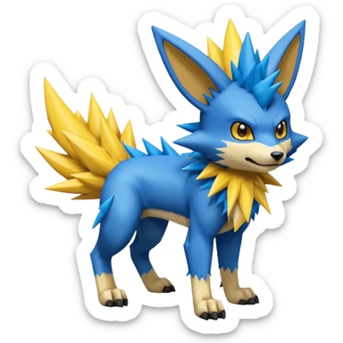 Lucario-Jolteon-Fakémon-hybrid-creature (full body)  sticker