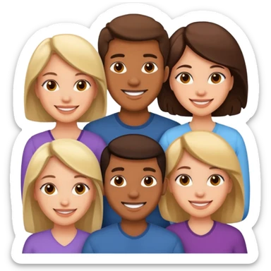 one guy and 4 girls sticker