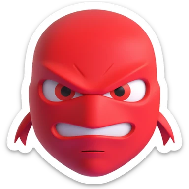 the face of the red ninja turtle in the movie Mutant Mayhem sticker